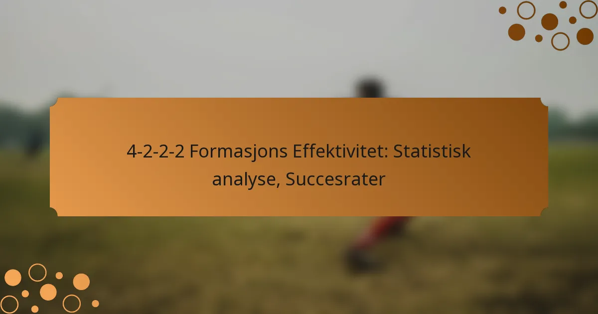 4-2-2-2 Formasjons Effektivitet: Statistisk analyse, Succesrater