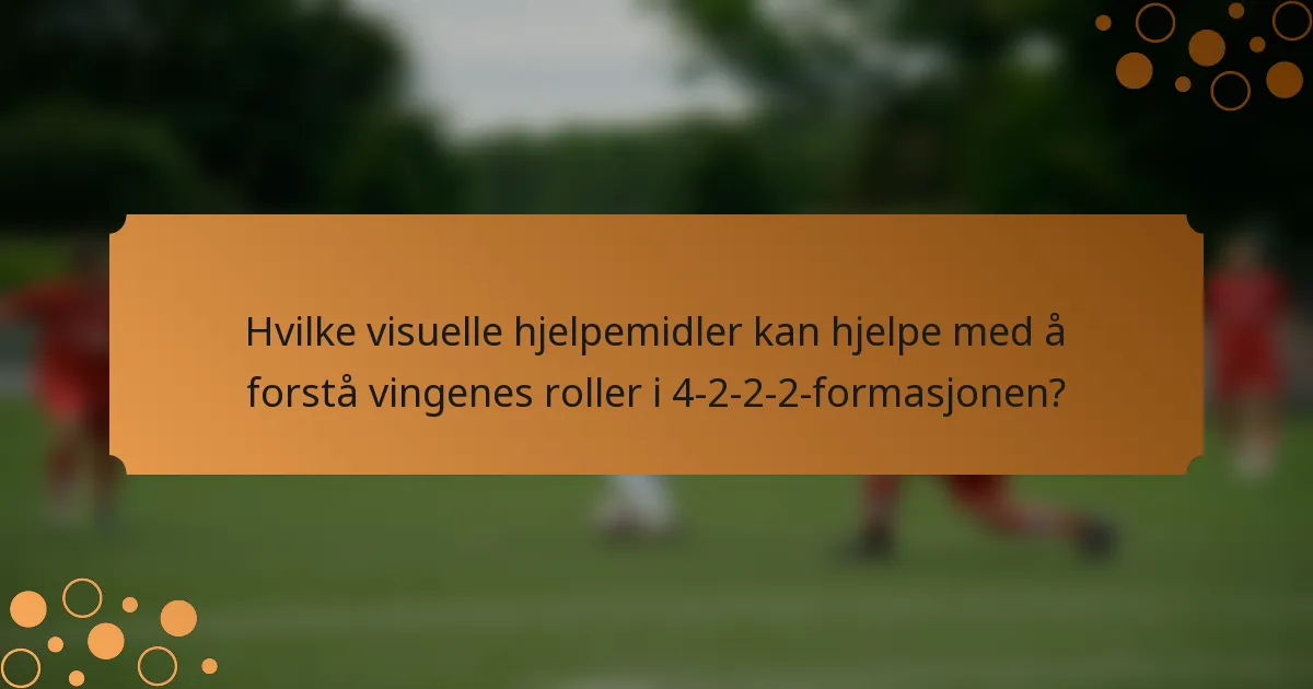 Hvilke visuelle hjelpemidler kan hjelpe med å forstå vingenes roller i 4-2-2-2-formasjonen?